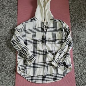 American Eagle Hooded Flannel
